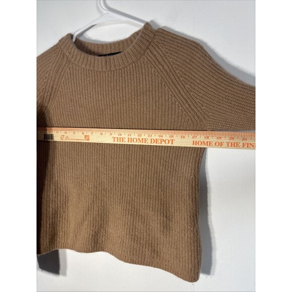 QUINCE  Women’s Mongolian Cashmere Fisherman Crewneck Sweater Size M brown - Picture 7 of 13